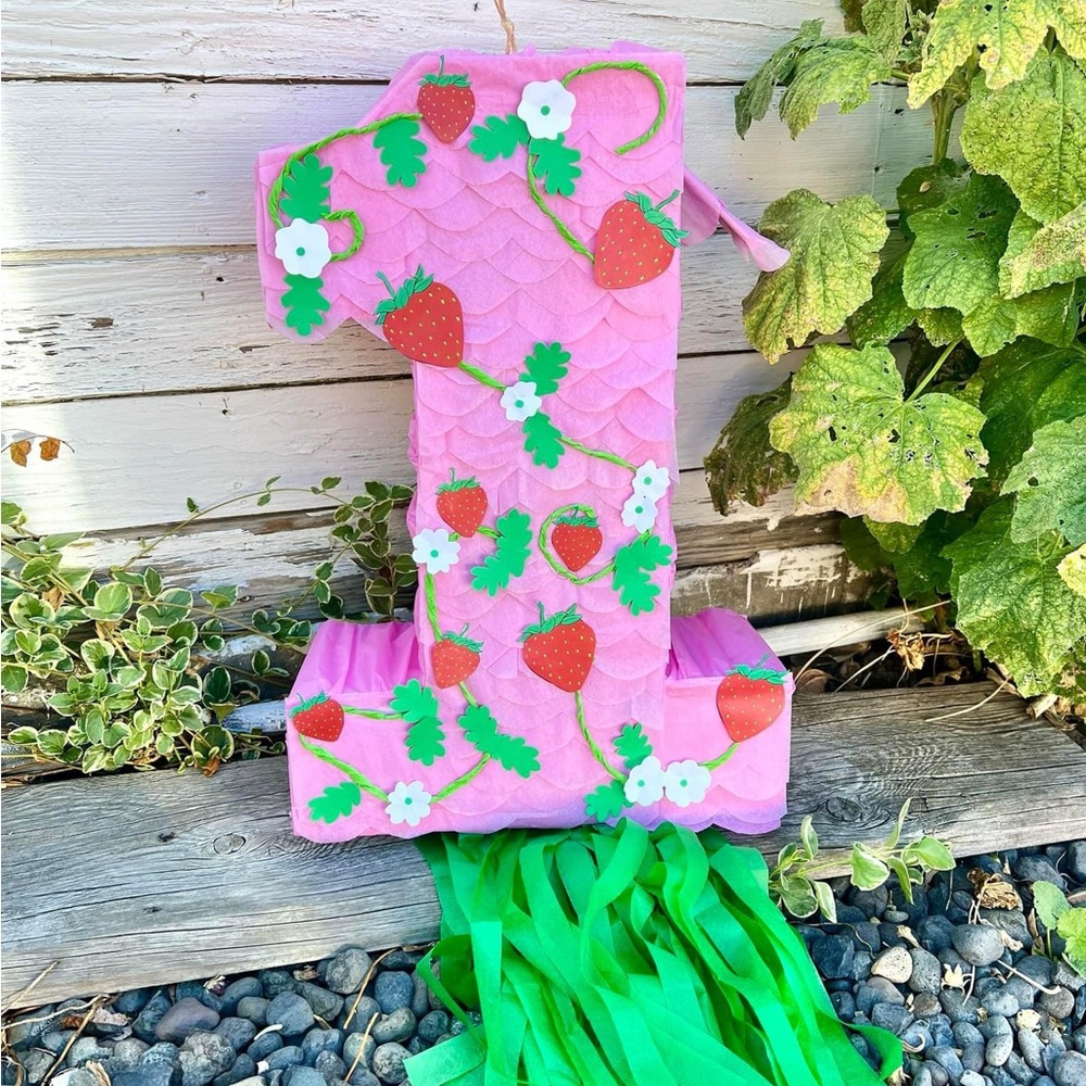 Strawberry Number One Piñata
